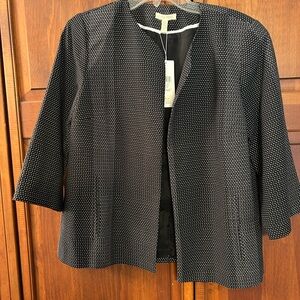 Eileen Fisher Black Kurume round neck jacket  organic cotton NWT size S